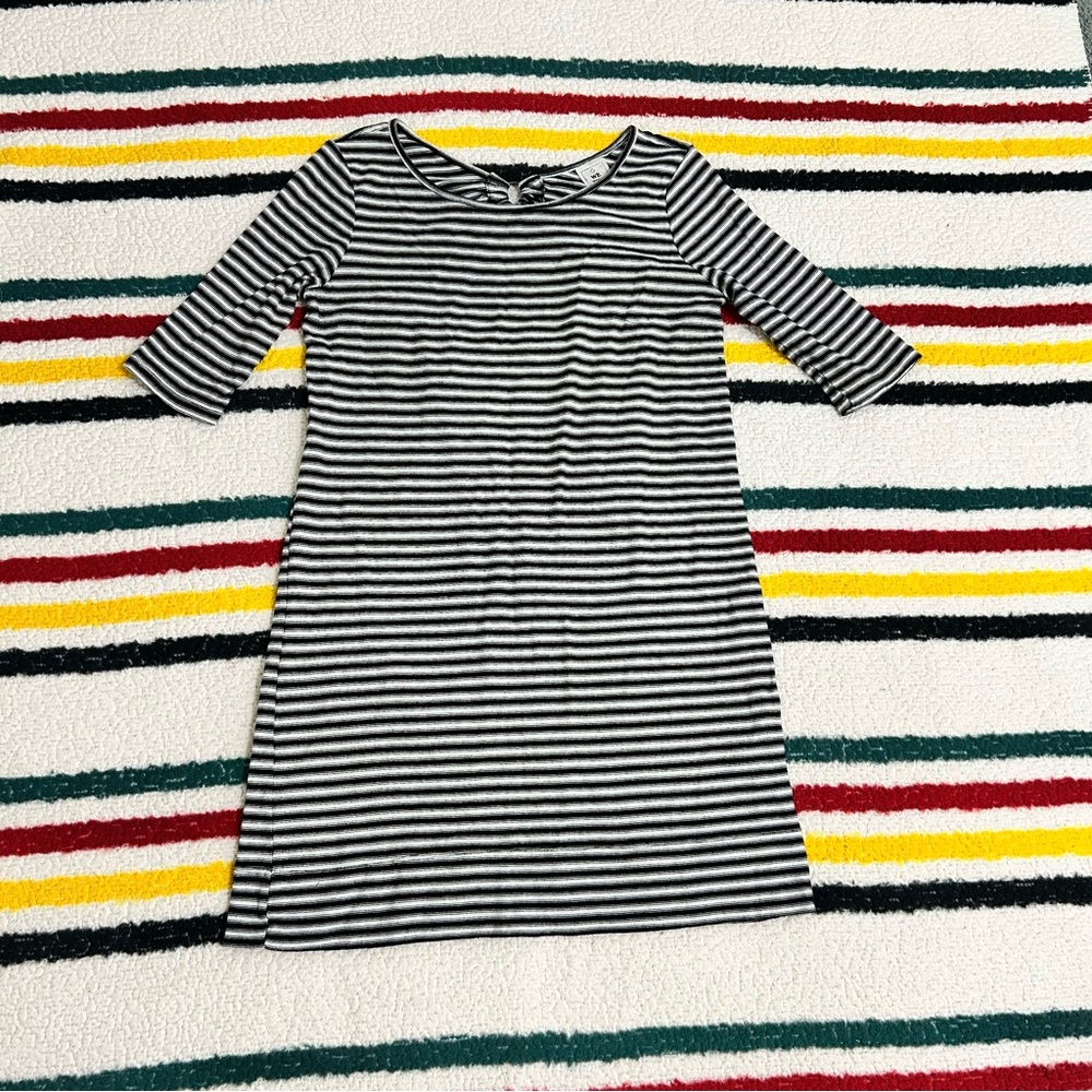 Free people we the free striped black and white mini dress